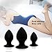 Silicone Anal Sex Toy,Unisex Anal Trainer Kit Butt Plug Set (Three-piece Suit) (Black)