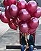 AULE 100 Pcs Metallic Burgundy Balloons Different Sizes 18/10/5 inch Maroon Chrome Latex Shiny Helium Balloons Party Decoration for Birthday Wedding Baby Shower Graduation Anniversary