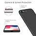 Case for iPhone 8 Plus/iPhone 7 Plus, Liquid Silicone Ultra Thin Cover with Free Tempered Screen Protector Drop Protection Shell for iPhone 8 Plus/7 Plus-Black