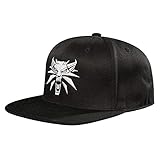JINX The Witcher 3 White Wolf Medallion Snapback Baseball Hat, Black, One Size