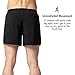 Lapasa Men's 5 inch Quick Dry Workout Running Shorts Supportive Mesh Liner Waterproof Zip Pocket M27 (XL, Black)