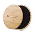 YOGABODY Abdominal Exercise Sliders Beautiful Bamboo Wood | Use for Workouts on Hardwood Floors, Tiles or Carpet | Core Strength Trainers