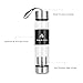 Luxtea 16oz Insulated Glass Water Bottle with Filter Removable Infuser - Portable Leak-proof Sport Travel Mug for Hot or Cold (Black)