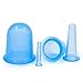 VASSOUL Anti Cellulite Silicone Neck Face Body Massage Cupping Cups Blue x 4 Sizes with full Instructions