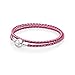 Pandora Mixed Pink Woven Double-Leather Charm Bracelet 590747CPMXD2