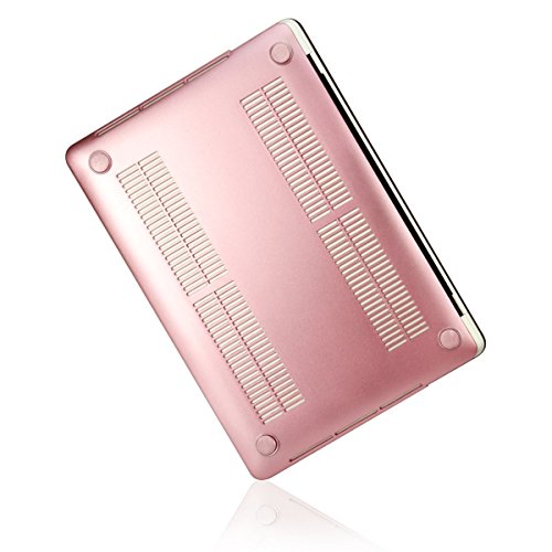 TOP CASE MacBook Pro 13 inch Case 2019 2018 2017 2016 Release A2159 A1989 A1706 A1708, 4 in 1 Essential Rubberized Hard Case, Keyboard Cover, Screen Protector, Sleeve for MacBook Pro 13" - Rose Gold