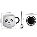Doublewhale Funny Coffee Mug, Cute Ceramic Panda Mugs, Lovely Animal Tea Cups with 3D Panda Lid and Spoon, Best Gifts for Dad, Mom, Kids,Family, Brothers and Friends, 14 Ounces