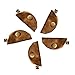Rustic Cord Keeper (Cord Clam) 5-Pack Handmade by Hide & Drink :: Bourbon Brown