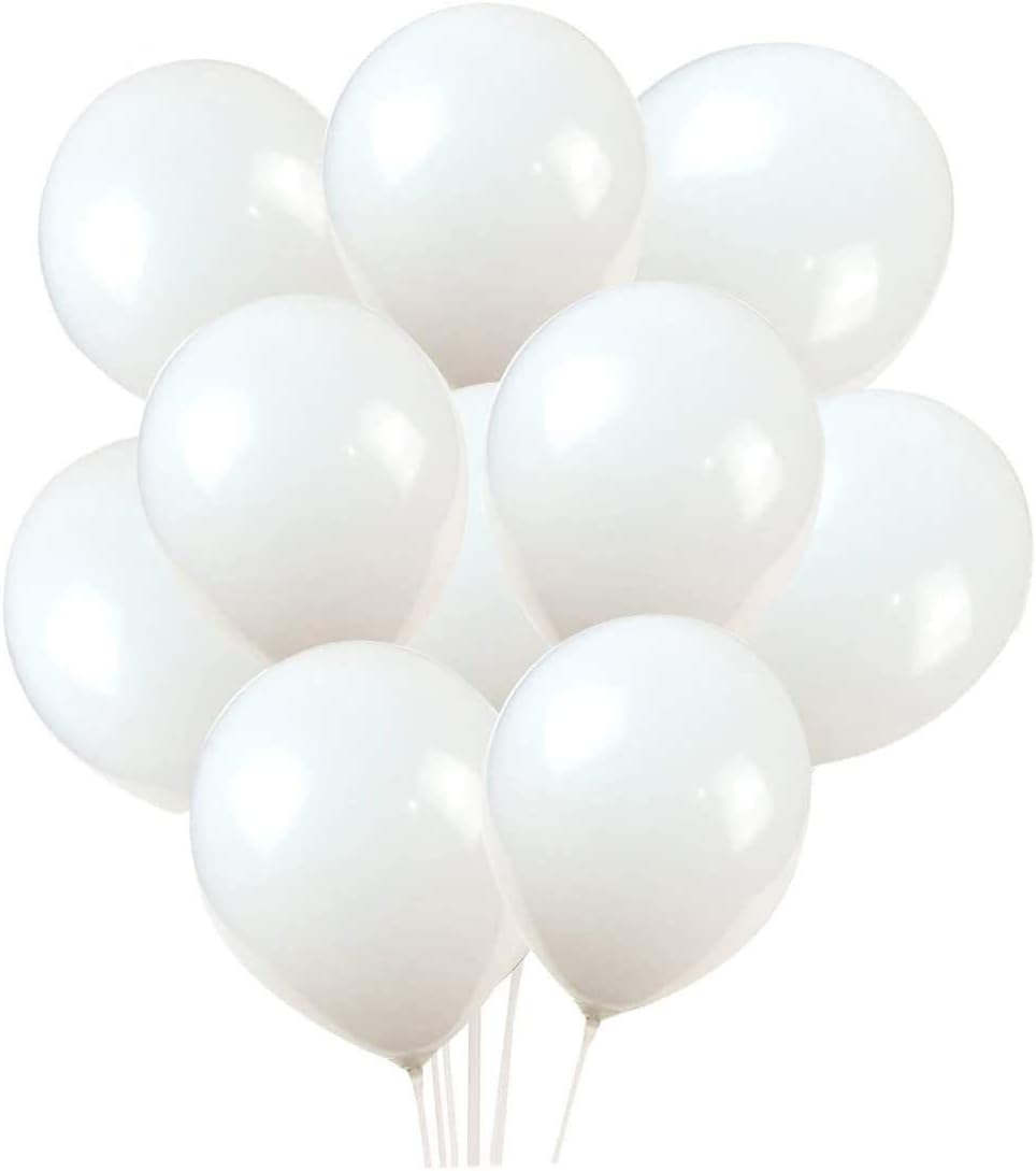 Latex Balloons, 100-Pack, 12-Inch, White Balloons: Health & Personal Care