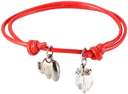 REEBOOO Kabbalah Red String Bracelet, Kabbalah Bracelet with Elephant Charm, Lucky Protection Bracelet,Friendship Jewelry