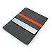 LAVIEVERT Handmade Gray Felt Case Bag Sleeve with Orange Elastic Band for Apple 13