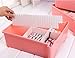 ESTAY DIY Plastic Drawer Dividers 8 Pcs Dresser Kitchen Office Drawer Organizer Accessories Underwear Tools Utensil Plastic Storage (White)