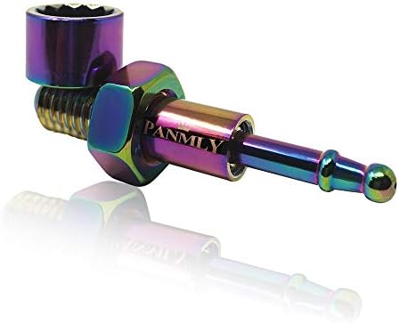 Old Cowboy Metal Pipe with Creative Transformation Design Mini & Portable Jamaican Style Screw Pipes for Collection Personalized Gift for Father & Husband & Art Collector (Rainbow Color)