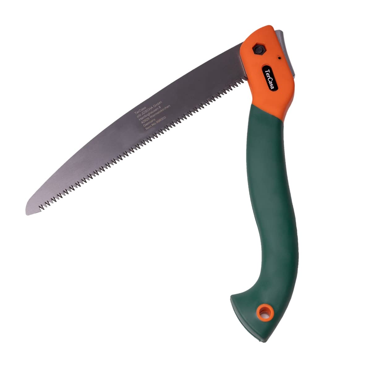 TerCasa® Folding Hand Saw, Garden Folding Saw with Safety Lock, Saw Blade Length 23 cm, Stainless Steel Saw Blade for Branch Work and Tree Care