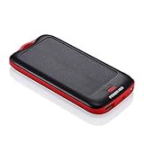 [Upgraded] Poweradd Apollo 5000mAh Portable Solar Charger Panel Power Bank External Battery Pack with Flashlight Fast Charging for Smartphones and Tablets - Black