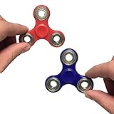 LoveFidget 2017 New EDC Tri-Spinner Fidget Toy (Set of 2) (Blue and Red)