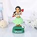Amosfun Dashboard Hula Girl Bobble Head Solar Powered Hawaiian Hula Shaking Head Dancing Toy Figure Doll for car Interior Decorations Ornament (Green)
