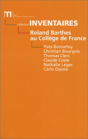 Roland Barthes au Collège de France, 1977-1980