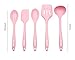 5-Piece Silicone Kitchen Utensils Set by Cuisine Labs - 1 Ladle, 1 Turner, 1 Spatula, 1 Slotted Spoon, 1 Spoon - Heat Resistant, BPA Free.