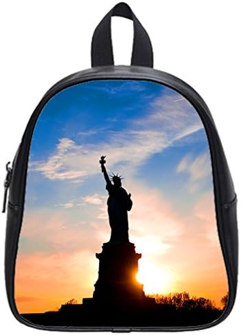 JIUDUIDODO Multifunctional PU Leather Amazing Christmas Gifts Statue of Liberty School Bags Backpacks Outdoor Bags Travel Bag (Large)