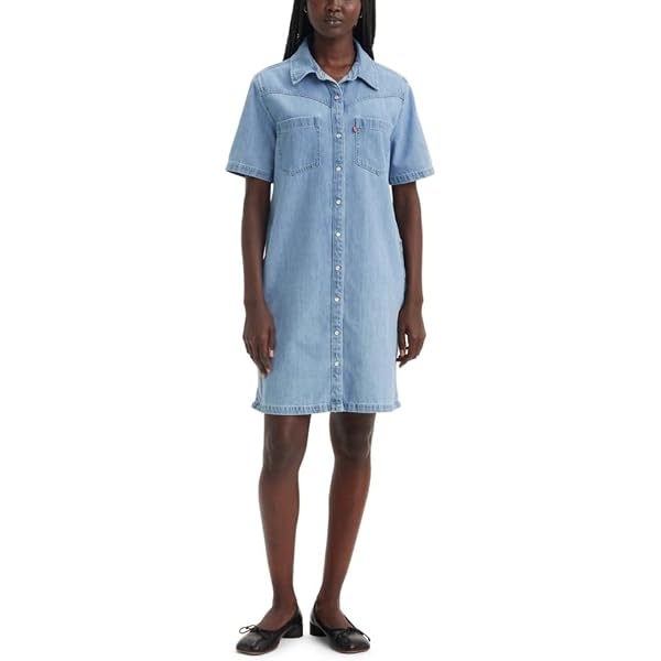 knee length dresses for ladies Levi'S-F-Robe Tuli Denim Mini Dress  Sport & Chic