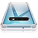 Hocase Galaxy S10 Case, Clear Hard Plastic Back Cover+Shockproof TPU Rubber Bumper Corners Hybrid Slim Protective Case for Samsung Galaxy S10 (SM-G973U) 6.1-inch 2019 - Rose Gold