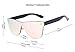 GAMT Rimless Wayfarer Sunglasses Futuristic Shield Mirrored Design