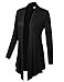 BIADANI Women Open Front Lightweight Cardigan Black XXX-Large