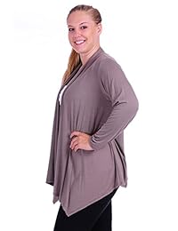 Simply Ravishing SR - Cárdigan abierto de manga larga para mujer (talla 1X-5X)