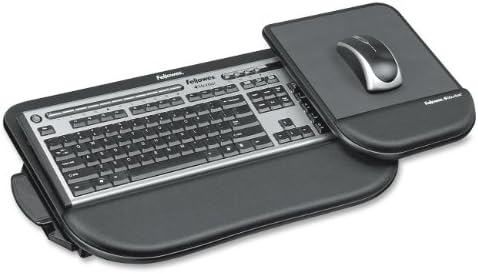 Wholesale CASE of 2 - Fellowes Tilt N' Slide Pro Keyboard Manager-Keyboard Manager, 29-3/8"x13-3/8"x5-1/4", Black