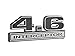 4.6 Liter 281 Engine Police Interceptor Emblem in Chrome & Black - 5" Long