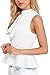 Dearlovers Women High Neck Solid Color Casual Top Vest X-Large Size White