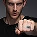 EVBEA Mens Skull Band Big Cool Biker Skull Face Motorcycle University Rings(10)