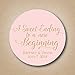 A Sweet Ending to a new Beginning Wedding Stickers