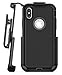 Replacement Belt Clip for Otterbox Defender Case - iPhone X/iPhone Xs (case not Included) Encased Secure-fit Rubberized Holster (Matte Black)
