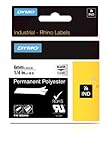 DYMO Rhino Adhesive Vinyl Label Tape, 1/4-inch, 18-foot Cassette, Clear (1805440)