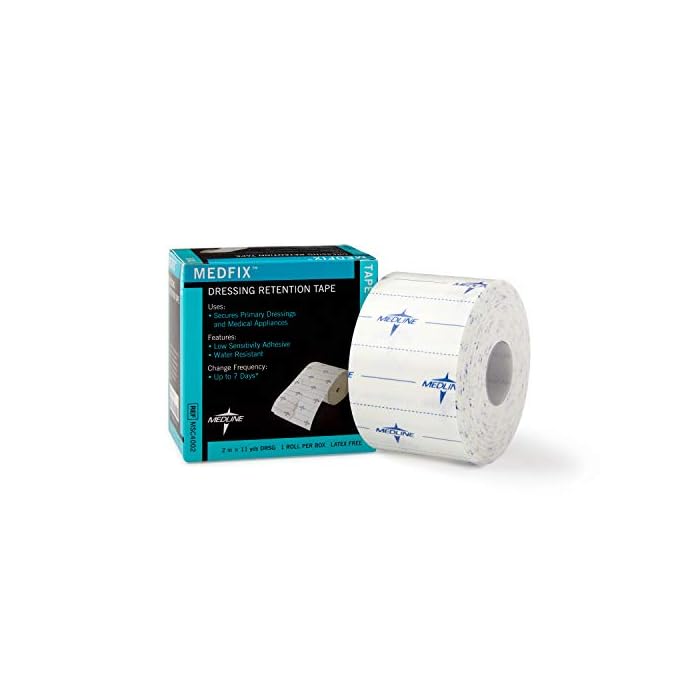 Medline MedFix Dressing Retention Tape with S-Release Liner, Secures Primary Dressings and Medical Appliances (Available…