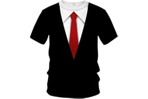 LAOLIUSN Tuxedo T Shirts for Men Tux Costume Suit and Tie Tee Shirt Gifts T-Shirt