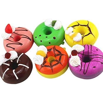 Set of 6,Xuways Cartoon Chocolate Donuts Squishy Toys Party Favors for Kids,Ultra Soft Dolls Kawaii Sweet Scented Squishies Slow Rising Kids Toy for Birthday Gift,Autism, ADHD and Stress Relief