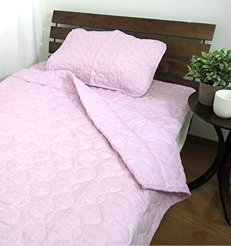 Amazon Co Jp フレンチリネン100 キルトケット シングル ピンク ホーム キッチン