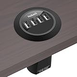 Nekmit 4 Port 30W Desktop USB Charger with Smart IC Technology – Black