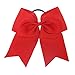 7.5in Larger Jumbo Goody Cheer Bows Hair Ties Cheerleading Pony Tail Holder Elastic Head Loop For Girls Uniform Infant Accessories 12 Color Set