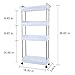 Aogist 4-Tier Slim Storage Cart Mobile Shelving Unit Slide Out Storage Tower for Kitchen Bathroom Laundry Room Narrow Places(White)