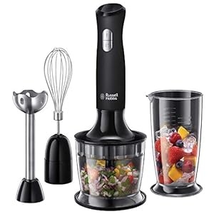 Russell-Hobbs-24702-Desire-3-in-1-Hand-Blender-with-Electric-Whisk-and-Vegetable-Chopper-Attachments-Matte-Black Russell Hobbs 24702 Desire 3 in 1 Hand Blender with Electric Whisk and Vegetable Chopper Attachments, Matte Black