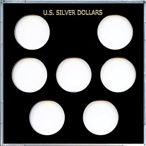 Capital Plastic 6.5" x 6.5" Galaxy holder "U.S. Silver Dollars" 7-Coin Holder - Black