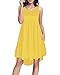 Ineffable Women's Sleeveless Pockets Casual Loose Swing Flare Dress