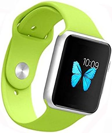 Apple Watch Band - WantsMall Soft Silicone Sport Style Replacement iWatch Strap for 38mm Apple Watch Models (Green)
