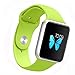 Apple Watch Band - WantsMall Soft Silicone Sport Style Replacement iWatch Strap for 38mm Apple Watch Models (Green)