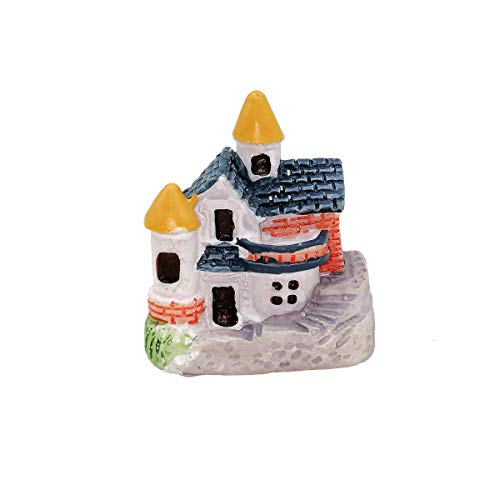 EMiEN 4 Pieces Mini Villa House Miniature Ornament Kits,Miniature Ornament for DIY Dollhouse Decoration Fairy Garden Plant Décor