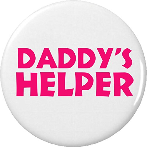 BLUE Daddy's Helper 2.25' Large Pinback Button Pin